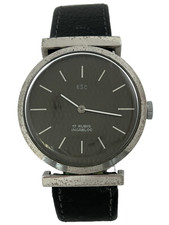 Herrenarmbanduhr ESC Dresswatch Handaufzug aus 0,835er Silber, funktioniert