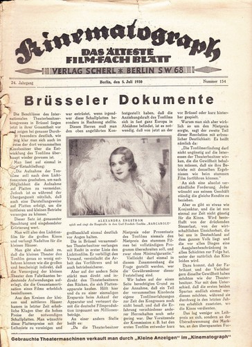 Kinematograph das älteste - -,