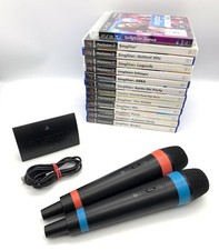 SingStar Wireless Mikrofone (Sony PlayStation 2/3) PS2/3 Paket inkl. 13x Spiele