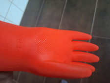 Premium Gummihandschuhe Orange Gr. L sehr stark