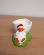 Eierbecher als Eischale mit Huhn Rot Ceramic Design J+G Griebel handgemalt
