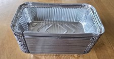 Grill Aluschalen, Einweg Grillbehälter, Aluminium Tropfschalen 37 St. ca.10,5x20