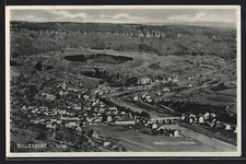 Bollendorf, Totalansicht mit Kirche, Ansichtskarte 