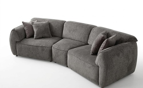 Graues modulsofa geschwungenes - graues,