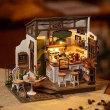 Rolife LED-Licht Miniatur Puppenhaus DIY mit Zubehör Holzmodellbausatz Spielzeug
