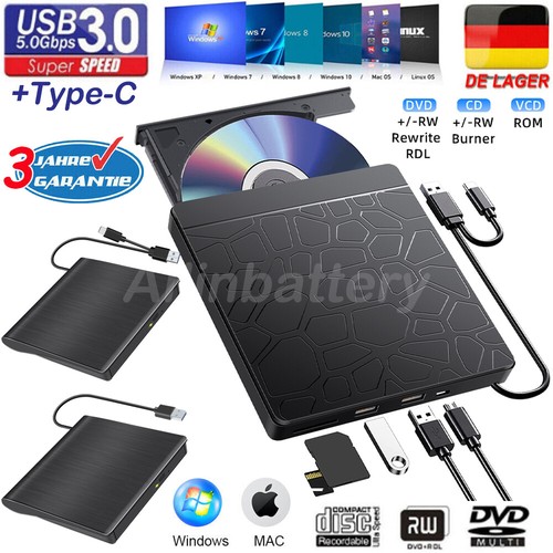 Externes dvd laufwerk - cd, dvd-rw