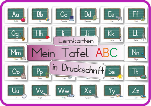 Mein tafel abc druckschrift - tafel, in