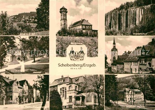 Scheibenberg teilansicht markt - teilansicht,