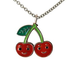 Halskette Anhänger Kirschen