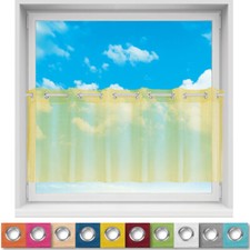 Bistrogardine Ösen 160 x 45-60cm Küchengardine Cafehausgardine Vorhang Gardine