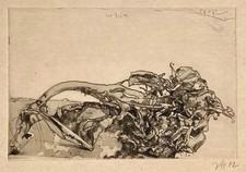 Horst Janssen „vor Holm“ Original Radierung handsigniert 1972