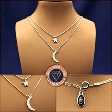 Mond-Stern-Doppel-Halskette