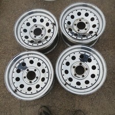 4x Chromfelgen 7x15" ET16 5x115x84 Chromfelgen Oldtimer