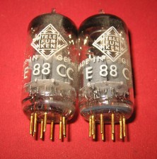 2x Telefunken E88CC       6922 CCA goldpins same code tested von 1967 #1
