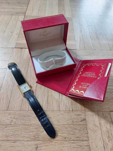 Cartier tank vermeil montre - vermeil,