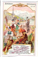 Palmin -älteres Kaufmannsbild -Nationallieder - Norwegen - Foto