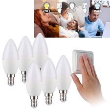 6 x Müller-Licht LED Kerzen 5,5W = 40W E14 matt Switch Tone 2700K/4000K/6500K