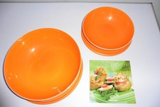 Tupperware 2 Allegra Schüsseln orange 3,5 l; 1,5 l und 1 Geschenk (Rezeptbuch)