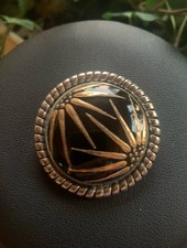 Feine Silberfarbige Gablonzer Vintage Brosche, Filigran mit Glasstein. ! 441