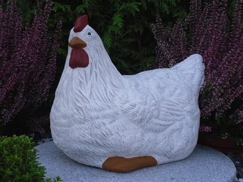 Steinfigur hahn huhn - steinfigur,