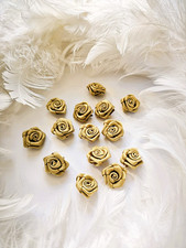 14 Satinrosen 15mm Rosenköpfe