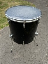 18" FLOOR TOM DRUM ZILKOS VINTAGE ACRYL RARE BLACK SUIT DRUM KIT