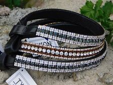 B- WARE Stirnriemen Trense Kaltblut 47 54 c EXTRA LANG Strass Stirnband Glitzer 