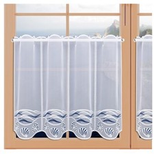 Scheibengardine Meeresrauschen Plauener Spitze Scheibenhänger Muschel maritim