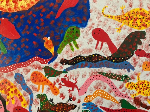 Gemälde art brut mustapha - gemälde,