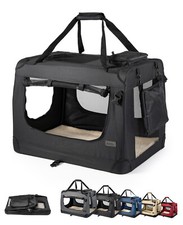 B-Ware: lionto Hundetransportbox Hundetasche Hundebox faltbar S Schwarz