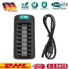 Akku Ladegerät für 1-8x AA/AAA Akkus Ni-MH/Ni-CD Batterieladegerät USB Universal