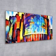 Acrylglasbild Wandbild Plexiglas 100x50 Kunst bunte Wolkenkratzer  Fenstern