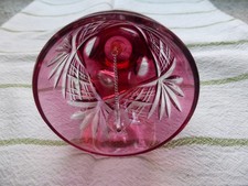 Tischglocke Glocke Bleikristall  rot