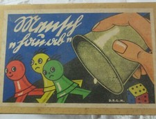 MENSCH HAU AB mit Sütterlinschrift Spiel Gesellschaftsspiel um 1930 OVP D.R.G.M
