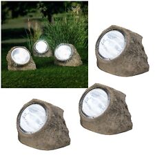 LED Solar Stein-Leuchte Solar-Boden-Strahler Steine Weg-Lampe Wege-Beleuchtung