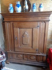 antiker Barocker Eichen Eintürer auf Kufen