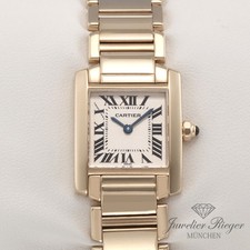 Cartier Lady Tank Francaise Gelbgold 750 Damen Damenuhr Gold