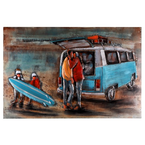 Wandbild metallbild relief - metallbild,