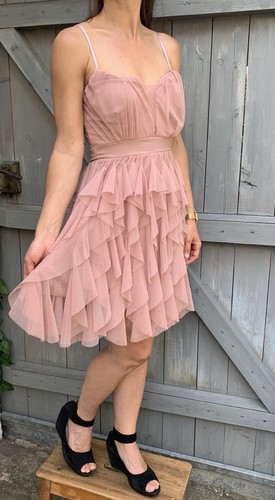 Volant mini kleid lagen - mini,