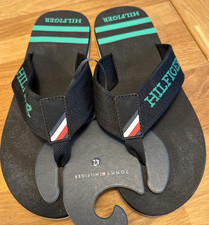 Tommy Hilfiger Herren Flip Flops/ Badelatschen Gr.42 ? grün / schwarz Neu Top