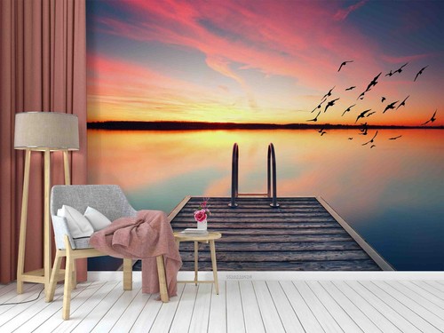 Meer sonnenuntergang vogel - 3d,