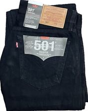 Levis® 501 Herren Denim Jeans Original Fit Unterteil Straight Leg Hose Jeans Schwarz