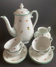 Gebr J&W Hofmann Bavaria Kaffee Service Streublumen geblümt 20er 30er handgemalt