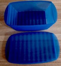 TUPPERWARE J28 JUNGE WELLE SCHLEMMERWELLE BLAU BROTBEHÄLTER OBST KUCHEN