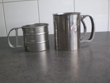 Edelstahl Puderzuckerstreuer 2 x verschiedene,Kakao - Mehlstreuer,1 x von TCM