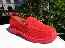 VITAFORM Damen Schuhe Loafer Wildleder Leder Rot Germany Gr.35H Neuw