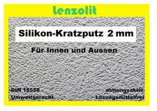 400 kg SilikonKratzputz + Scheibenputz 2mm  Silikonputz Strukturputz Aussenputz