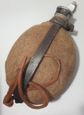 Wehrmacht Trinkflasche Feldflasche Original 2. WK Militaria mit Koppelriemen RAR