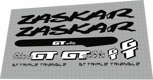 1991 zaskar decal set - zaskar,