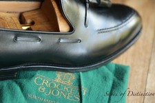 Crockett & Jones Cavendish 2 Schwarz Leder Quasten Schuhe Halbschuhe Herren UK 11 E